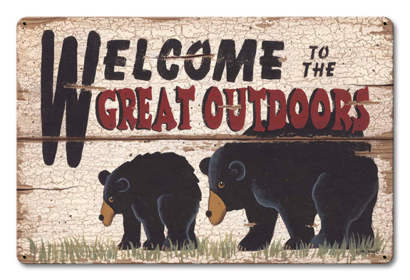 18 X 12 In. Welcome To The Great Outdoors Satin Sign