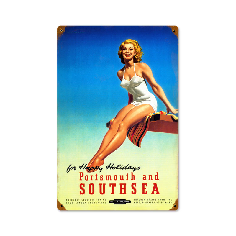 Pts304 12 X 18 In. Portsmouth Vintage Metal Sign