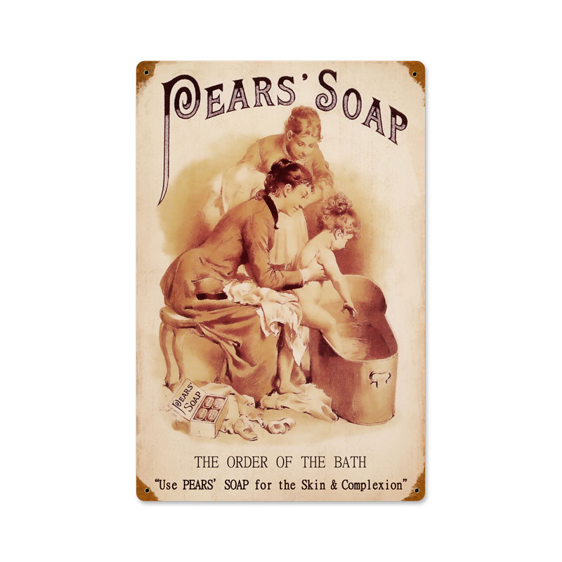 Pts308-wf 12 X 18 In. Pears Soap Vintage Metal Sign