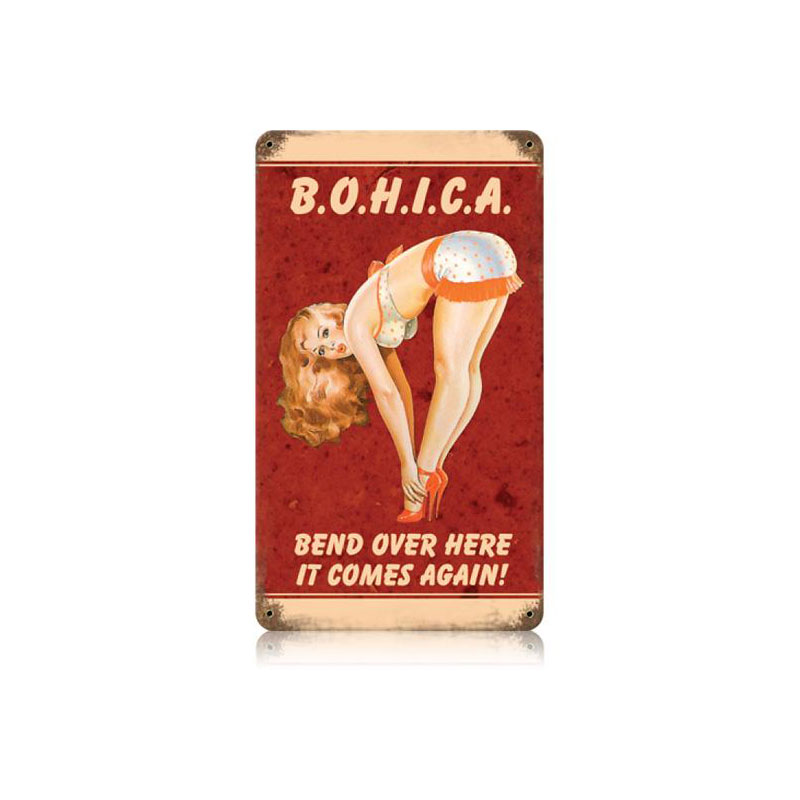 V054 8 X 14 In. Bohica Vintage Metal Sign