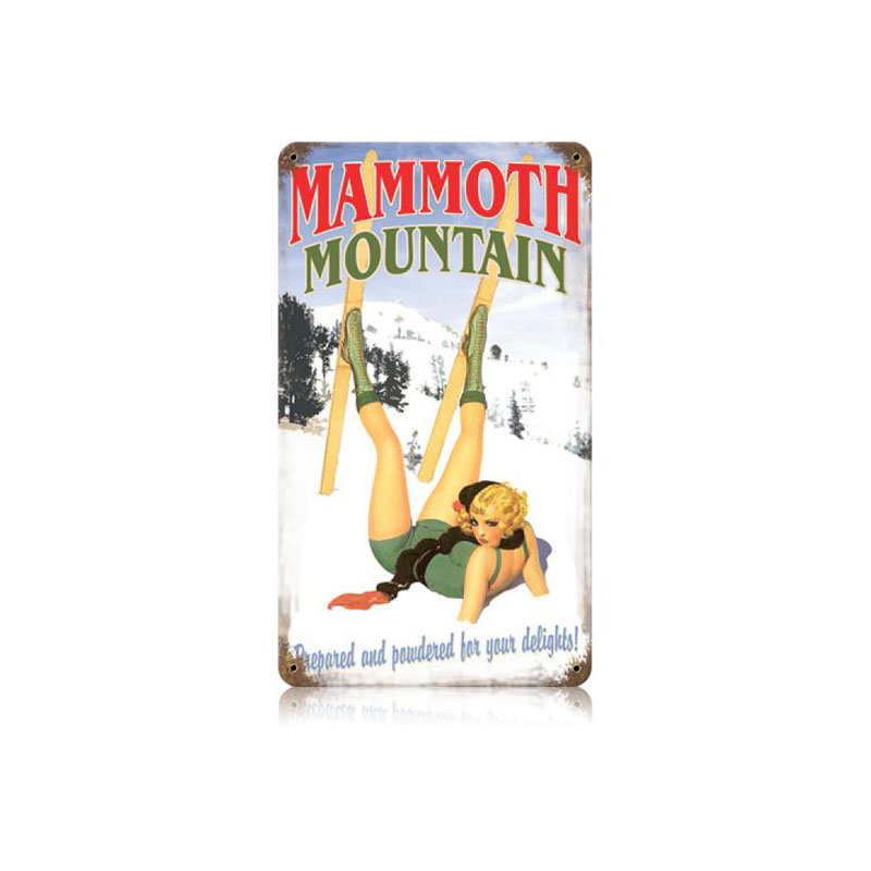 V244 8 X 14 In. Mammoth Mountain Vintage Metal Sign