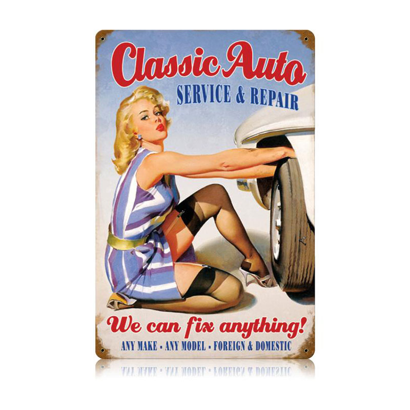 V256 12 X 18 In. Classic Auto Vintage Metal Sign