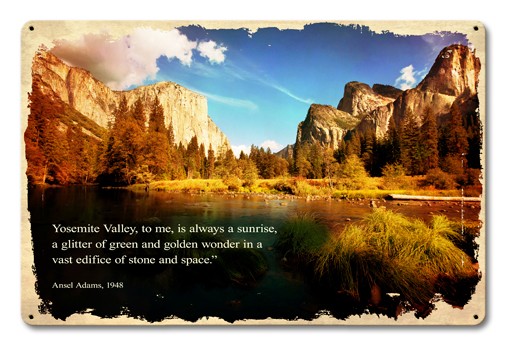 Pts905 18 X 12 In. Yosemite Valley To Me Metal Sign