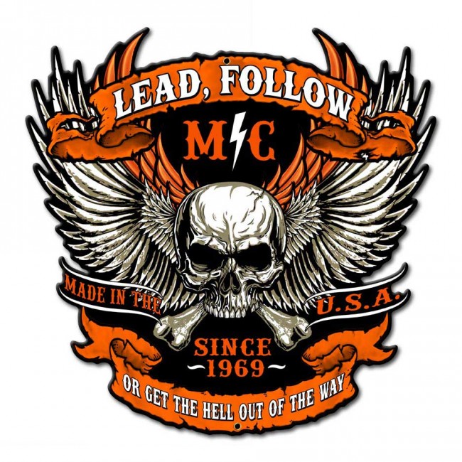 Sm678 12 X 12 In. Lead Follow Metal Sign