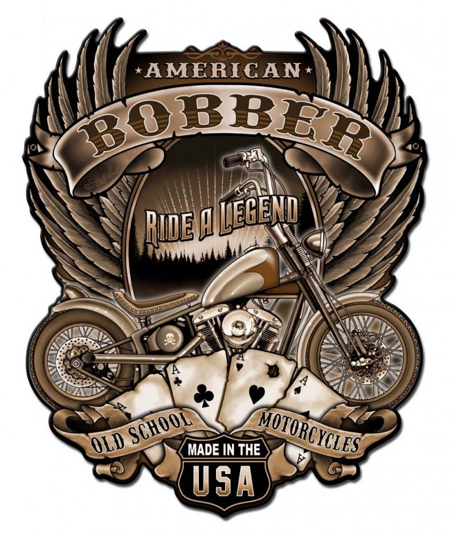 14 X 18 In. American Bobber Metal Sign
