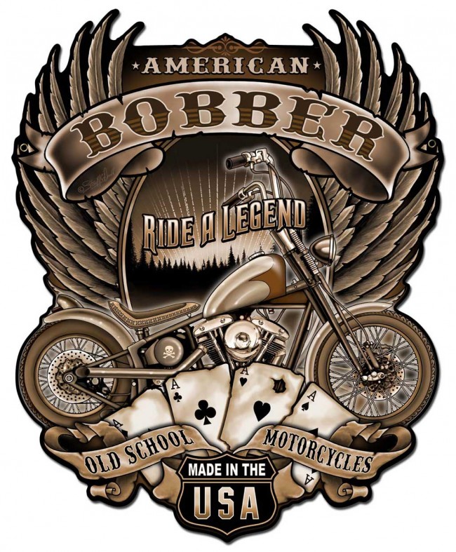 18 X 22 In. American Bobber Metal Sign