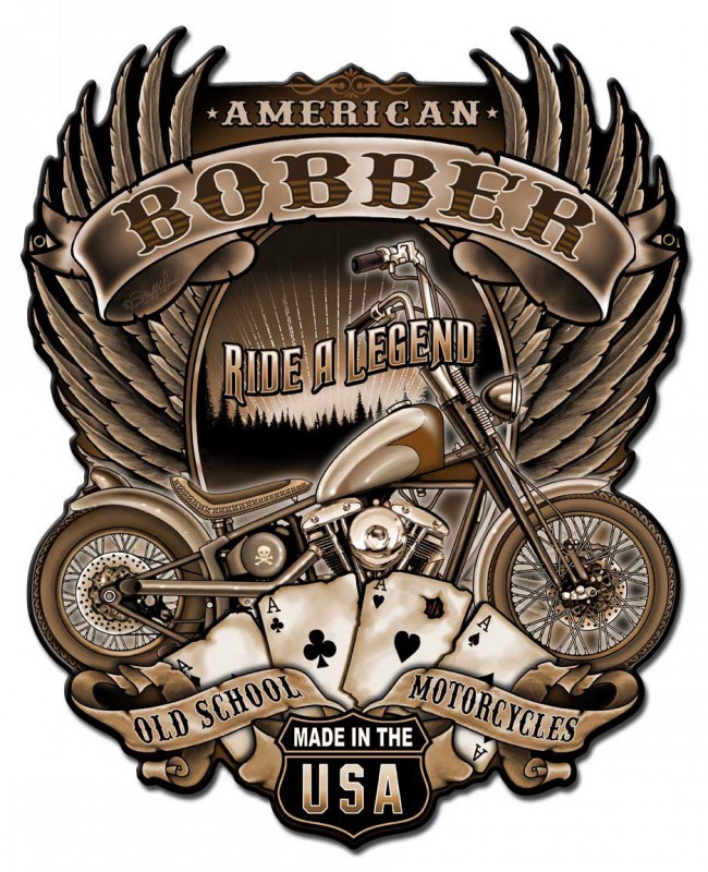 12 X 15 In. American Bobber Metal Sign