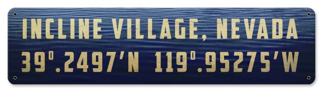 Ptsb160 20 X 5 In. Incline Village Metal Sign
