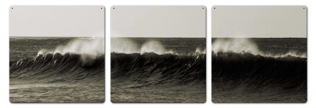12 X 12 In. Noah Bay The Long Wave Triptych Sign