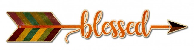 24 X 6 In. Blessed Arrow Sign