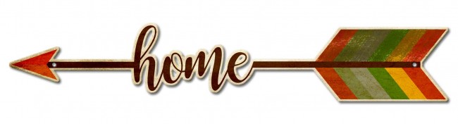 24 X 6 In. Home Arrow Sign