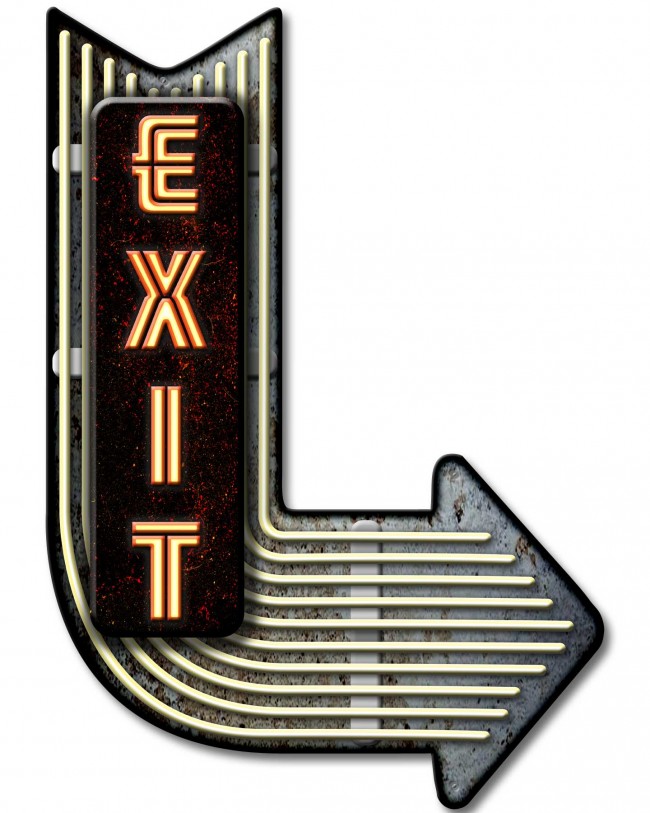 17 X 25 In. Exit Right Arrow Sign