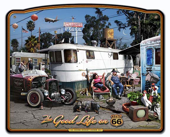 33 X 27 In. Larry Grossman The Good Life Frame Sign