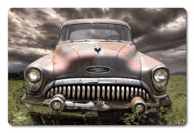 18 X 12 In. Penny Lane Buick In Field Satin Sign