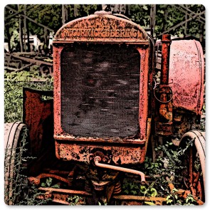 12 X 12 In. Rusted Tractor Mc Cormick Satin Metal Sign