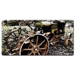 24 X 12 In. Rusted Tractor Satin Metal Sign