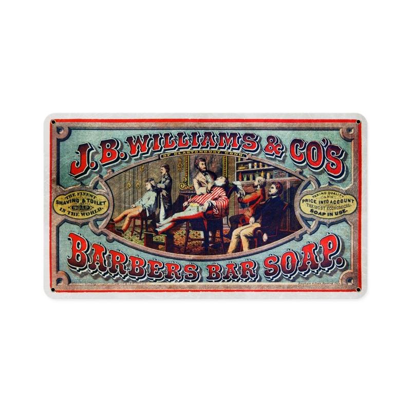 Barber Shop & Shoe Shine Memories Bs011 Jb Williams Vintage Metal Sign