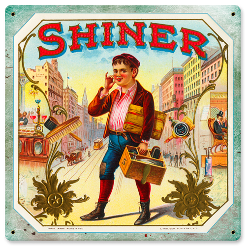 Barber Shop & Shoe Shine Memories Bs022 Shiner Vintage Metal Sign
