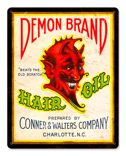 Barber Shop & Shoe Shine Memories Bs024 Demon Hair Vintage Metal Sign