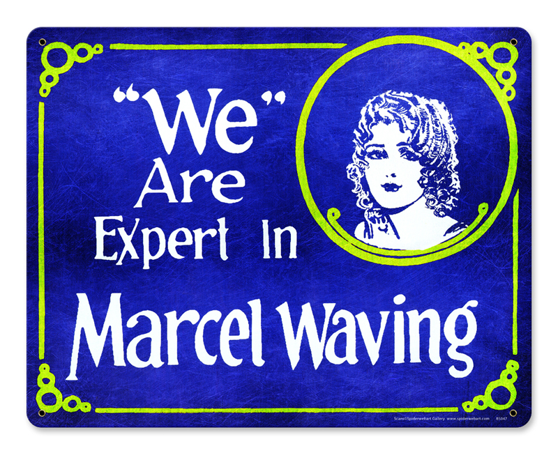 Barber Shop & Shoe Shine Memories Bs047 15 X 12 In. Marcel Waving Plasma Metal Sign