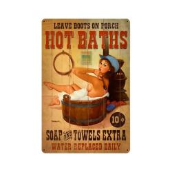 Bvl034 Hot Baths Metal Sign