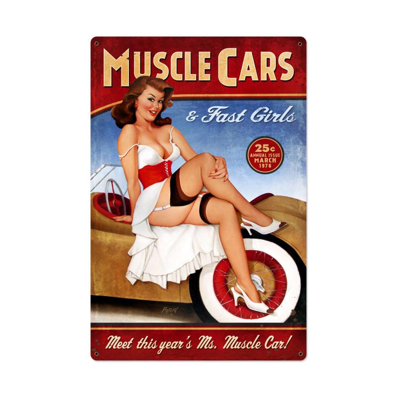 Bvl039 Muscle Cars Xl Metal Sign