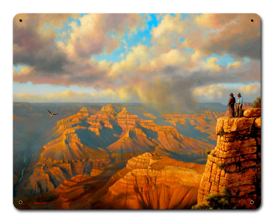 Stk179 15 X 12 In. Grand Canyon Behold The Magnificence Satin Metal Sign