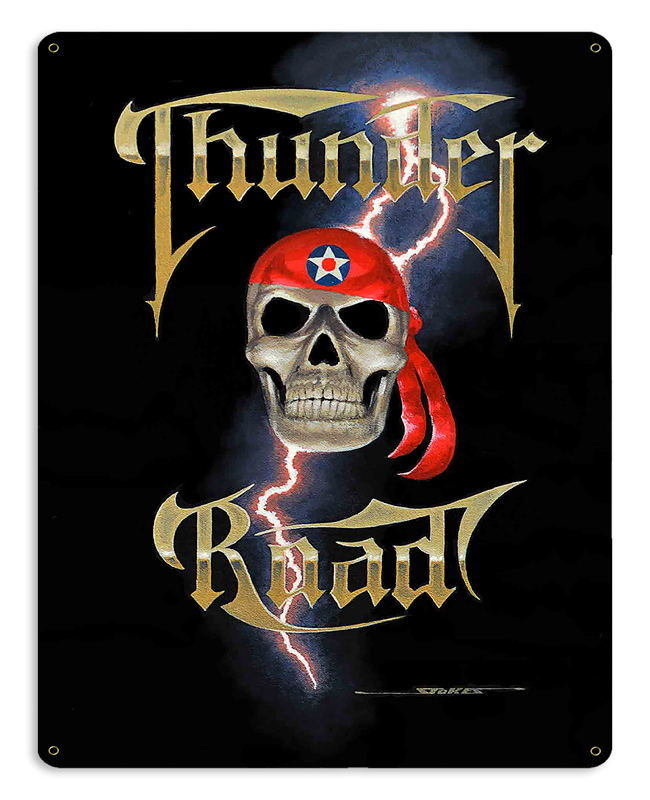 Stan Stokes Signs Stk199 15 X 12 In. Thunder Road Satin Metal Sign