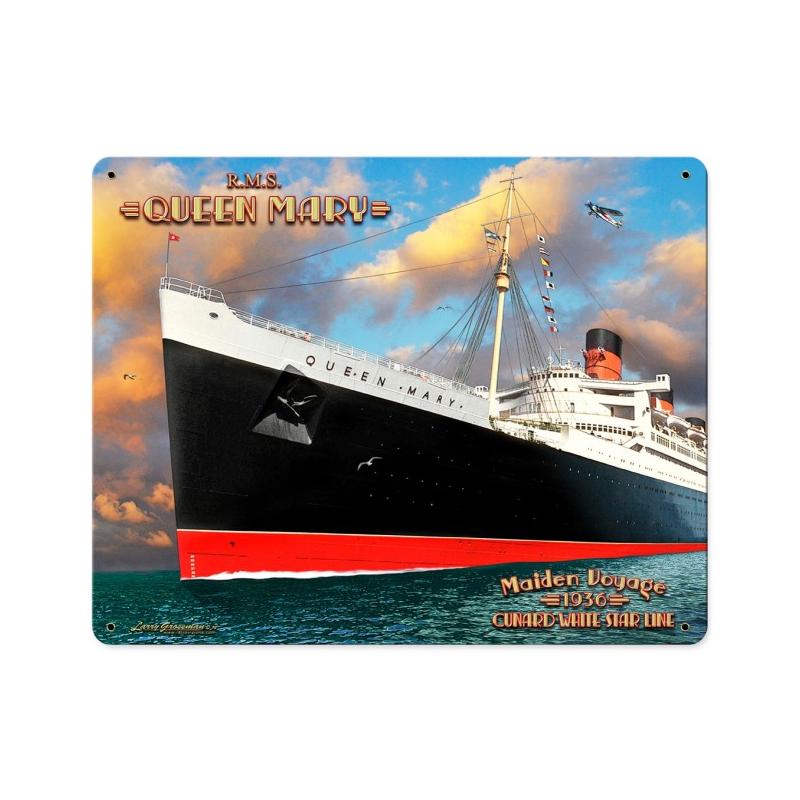 Lg439 Queen Mary Metal Sign