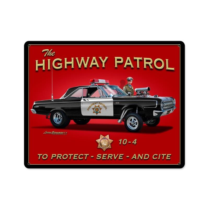 Lg470 Highway Patrol Metal Sign