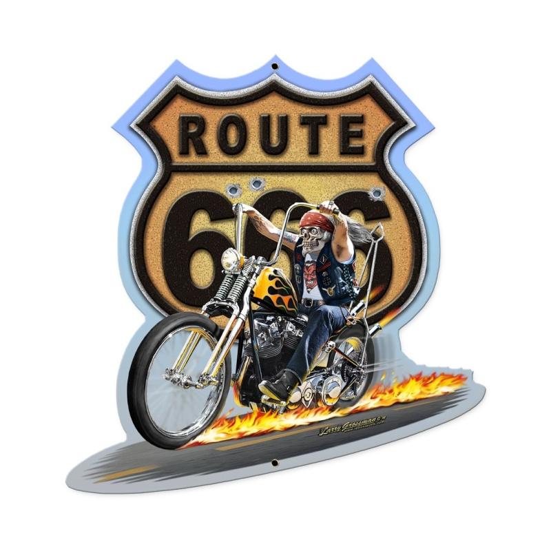 Lg496 Route 666 Custom Metal Shape Sign