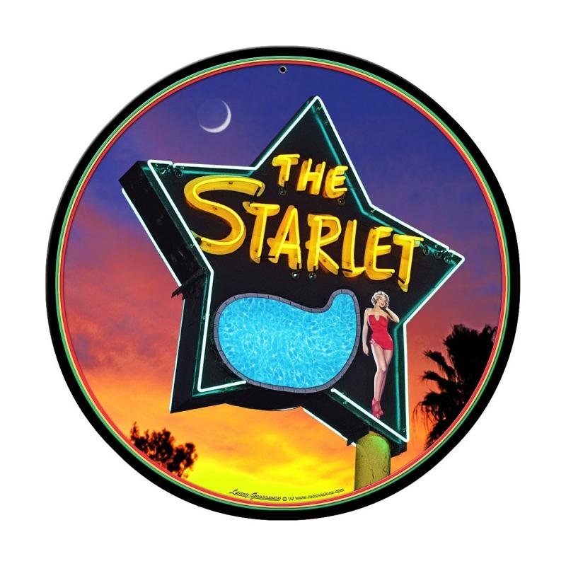 Lg553 The Starlet Round Metal Sign