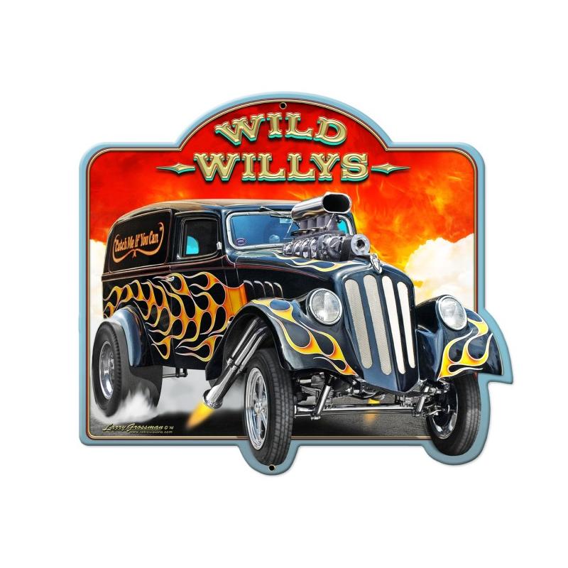 Lg576 Wild 33 Willys 2 Custom Metal Shape Sign
