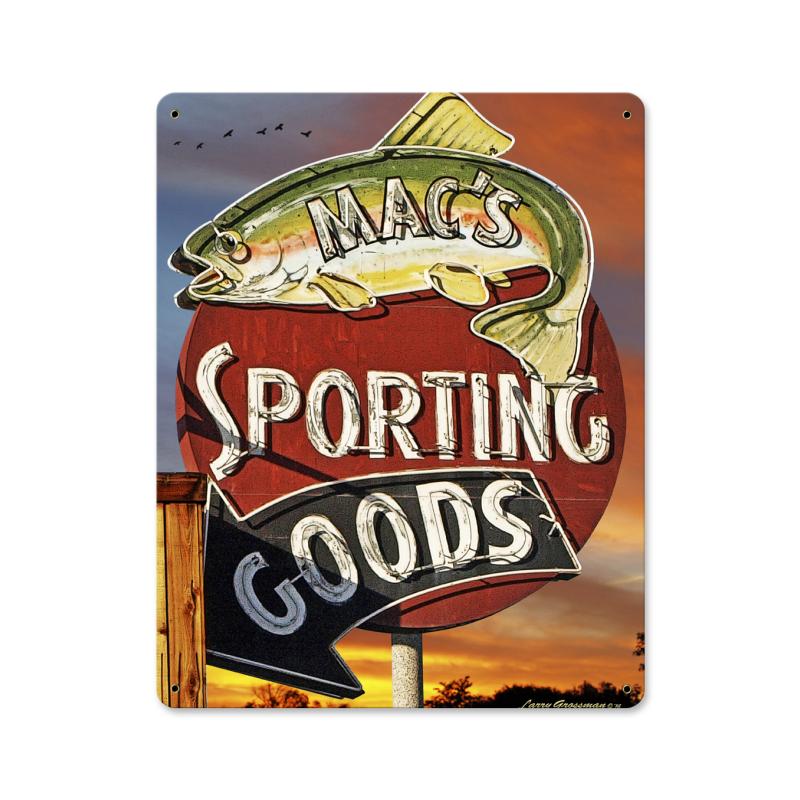 Lg581 Sporting Goods Metal Sign