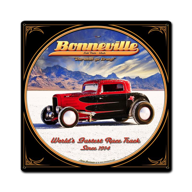 Lg595 Bonneville Custom Metal Shape Sign