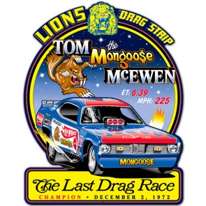 Tmc015 13 X 17 In. Tom Mongoose Last Drag Race Plasma Metal Sign