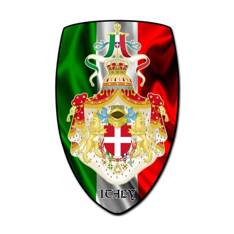 Italy Shield Custom Metal Shape Sign
