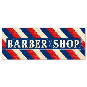 48 X 18 In. Barber Shop Large Double Sided Plasma Metal Sign