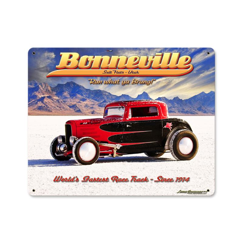Lg598 Bonneville Metal Sign