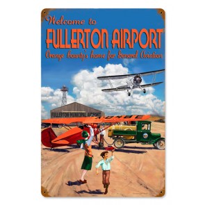 Vg023 Welcome To Fullerton Metal Sign