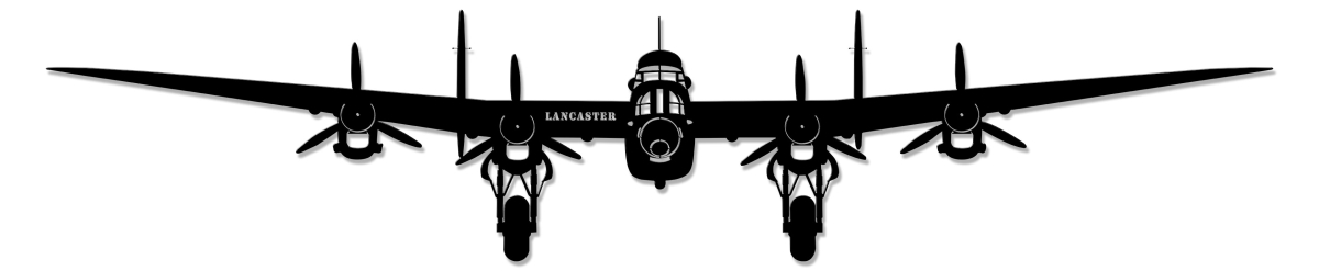 48 X 9 In. Lancaster Bomber Plasma Metal Sign