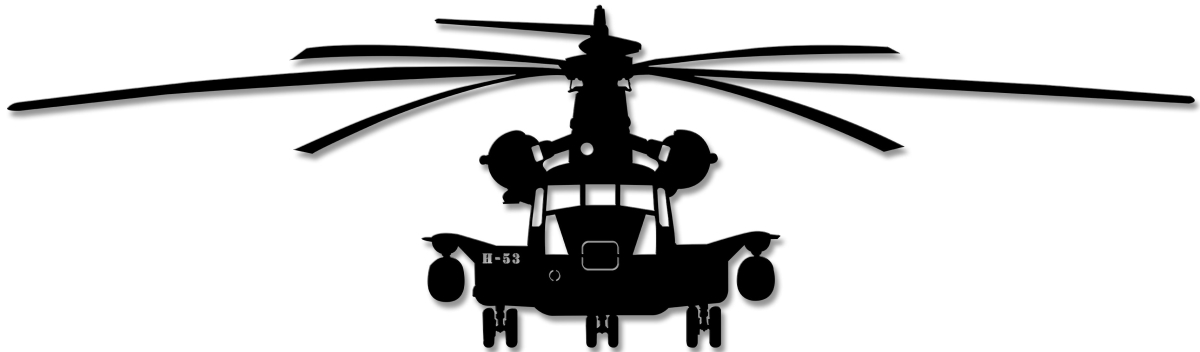47 X 13 In. H-53 Helicopter Plasma Metal Sign