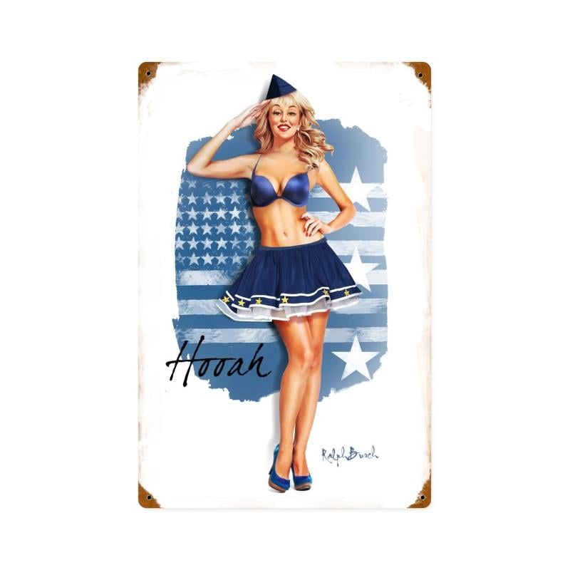 Rb128 Air Force Girl Vintage Metal Sign