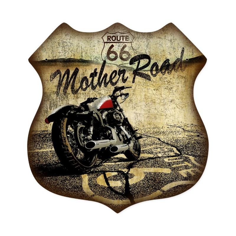 Rb140 Route 66 Shield Metal Sign