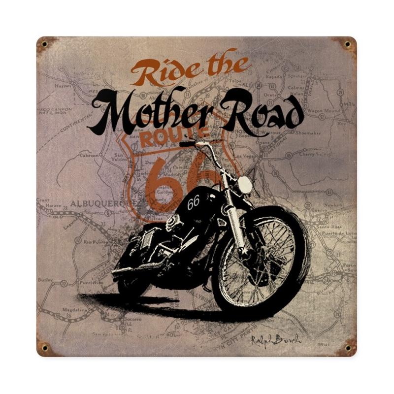 Rb141 Route 66 Mother Road Vintage Metal Sign