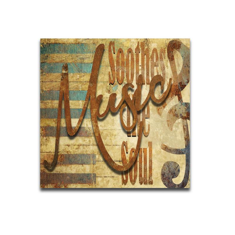Rb156 Music Soothes The Soul - 3d Custom Metal Shape Sign