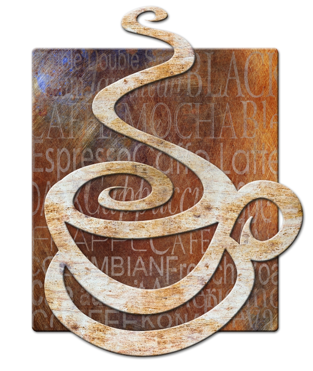 Rb159 24 X 24 In. Coffee 3d-metal Signs