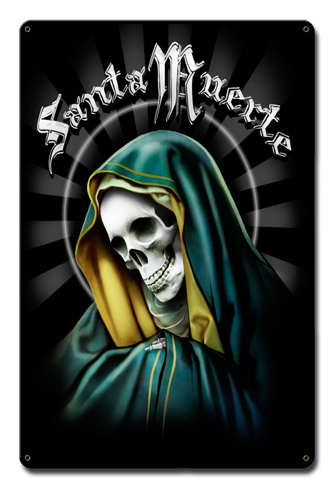 Rb244 12 X 18 In. Santa Muerte Satin Metal Sign