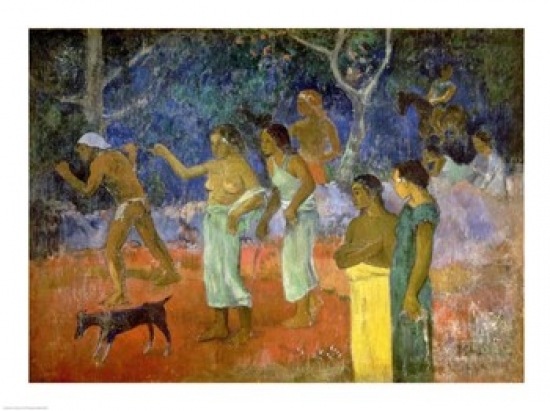 Balbal106355large Scene From Tahitian Life 1896 Poster Print By Paul Gauguin - 36 X 24 In. - Large