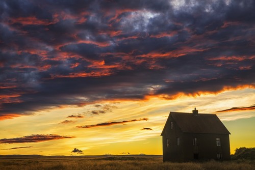 Abandoned House In Rural Iceland With A Brilliant Sunset - Iceland Poster Print By Robert Postma, 38 X 24 - Large